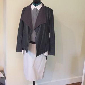 DKNY Pure Grey Lambskin Jacket